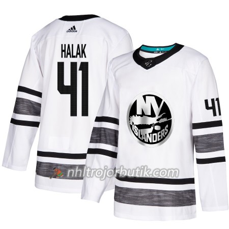 Män Ishockey New York Islanders tröja Jaroslav Halak 41 Vit 2019 All-Star Adidas Authentic